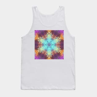 Digital Mandala Blue Yellow and Purple Tank Top